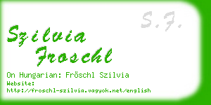 szilvia froschl business card